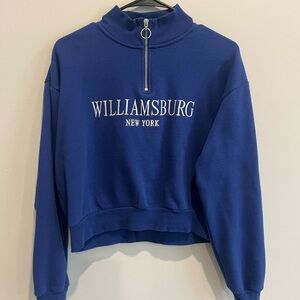 Embroidered Quarterzip Sweater